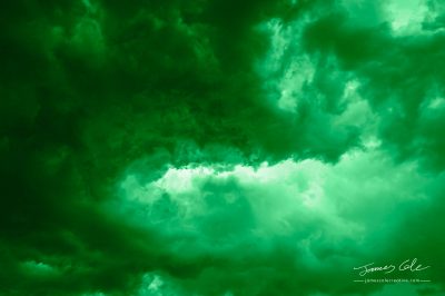 JCCI-100217 - Green Swirling angry menacing dark grey stormy clouds
