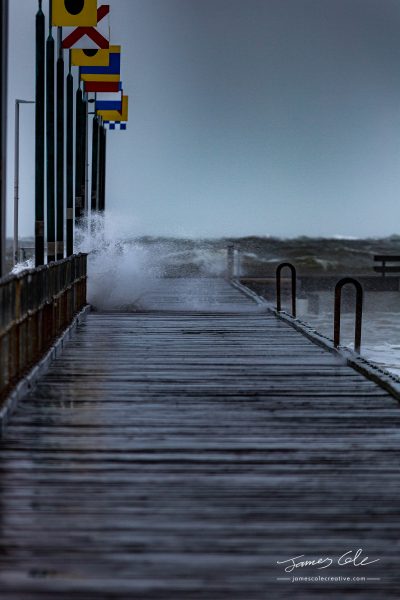JCCI-100290 - Stormy Seas at Frankston Pier Waves crashing through the boards