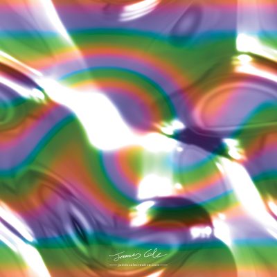 JCCI-100339 - Christmas Tiles - Liquid Metal Rainbow Swirl