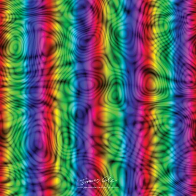 JCCI-100361 - Christmas Tiles - Trippy Acid Swirls Rainbow Stripes