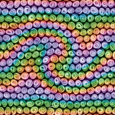 JCCI-100389 - Christmas Tiles - Tiny Rainbow Swirl Squiggly Spirals