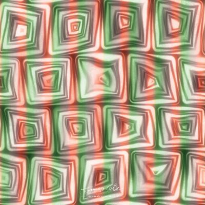 JCCI-100395 - Christmas Tiles - Large Candy Cane Stripes Squiggly Spiral Squares