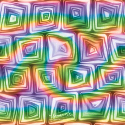 JCCI-100403 - Christmas Tiles - Large Rainbow Swirl Squiggly Spiral Squares