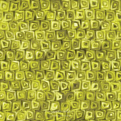 JCCI-100411 - Christmas Tiles - Tiny Golden Yellow Squiggly Spiral Squares