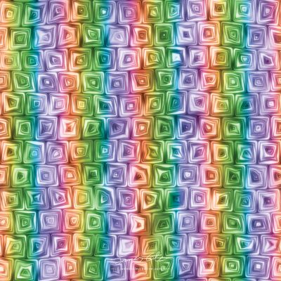 JCCI-100416 - Christmas Tiles - Tiny Rainbow Stripes Squiggly Spiral Squares