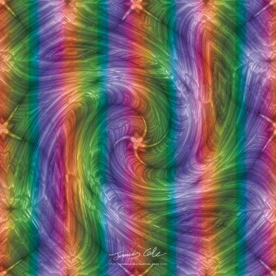 JCCI-100443 - Christmas Tiles - Rainbow Stripes Kaleidoscope Twirl