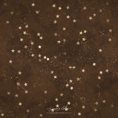 JCCI-100499 - Christmas Tiles - Bronze Gold Stars On Mottled Paper