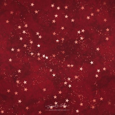 JCCI-100505 - Christmas Tiles - Red Stars On Mottled Paper