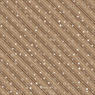 JCCI-100514 - Christmas Tiles - Earthy Brown Stars and Stripes