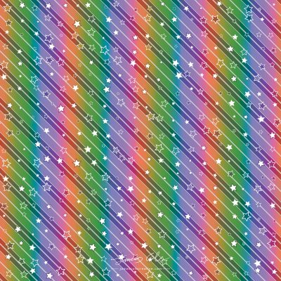 JCCI-100519 - Christmas Tiles - Rainbow Stripes Stars and Stripes
