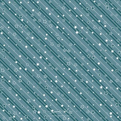 JCCI-100524 - Christmas Tiles - Turquoise Stars and Stripes