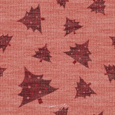JCCI-100532 - Christmas Tiles - Bright Red Christmas Tree Knits