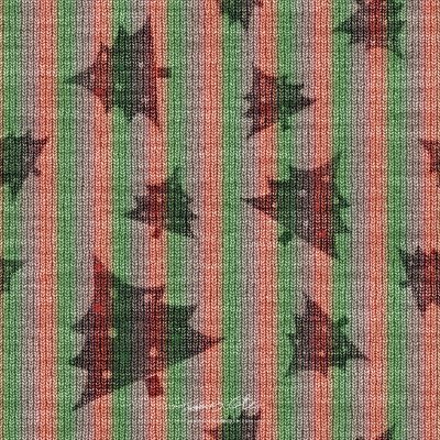 JCCI-100536 - Christmas Tiles - Candy Cane Stripes Christmas Tree Knits