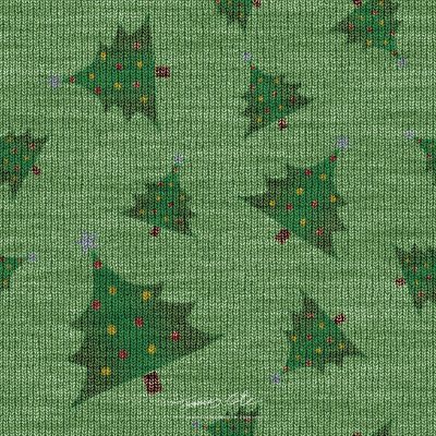JCCI-100538 - Christmas Tiles - Green Christmas Tree Knits