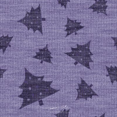 JCCI-100548 - Christmas Tiles - Purple Lavender Lilac Christmas Tree Knits