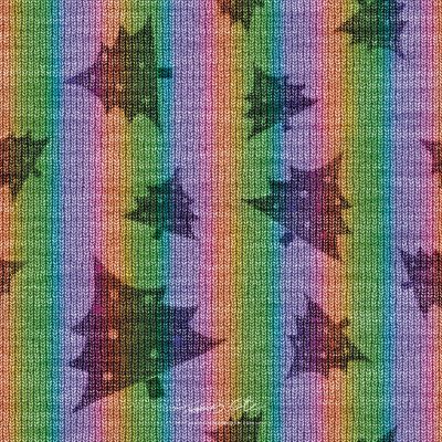 JCCI-100549 - Christmas Tiles - Rainbow Stripes Christmas Tree Knits