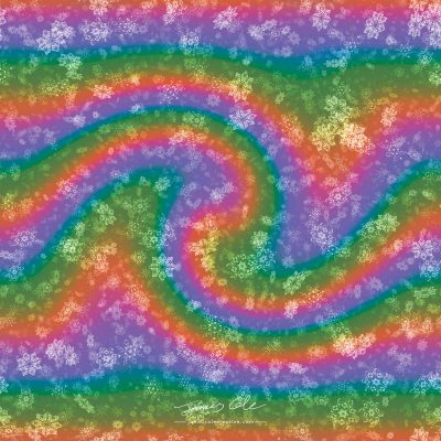 JCCI-100558 - Christmas Tiles - Bright Rainbow Swirl Snowflakes