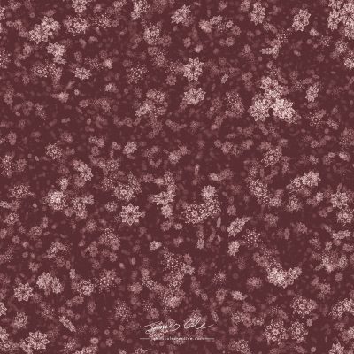 JCCI-100559 - Christmas Tiles - Burgundy Snowflakes