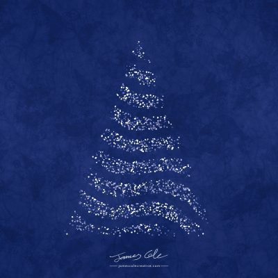 JCCI-100573 - Christmas Tiles - Blue Christmas Tree Lights
