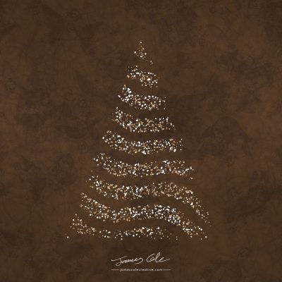JCCI-100574 - Christmas Tiles - Bronze Gold Christmas Tree Lights