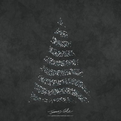 JCCI-100584 - Christmas Tiles - Grey Christmas Tree Lights