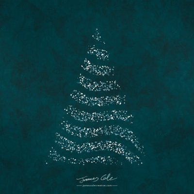 JCCI-100588 - Christmas Tiles - Turquoise Christmas Tree Lights