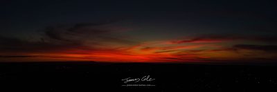 JCCI-100596 - The Afterglow of Sunset, deep velvety red wispy cloudscape against a deep dark blue sky