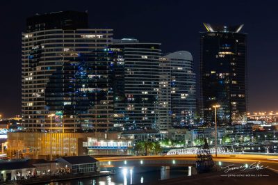 JCCI-100604 - Melbourne city docklands precinct nightscape full of lights