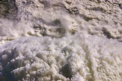 JCCI-100620 - Close up of roaring water gushing from pressure outlet at Lake Hume dam